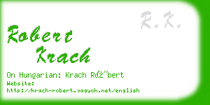 robert krach business card